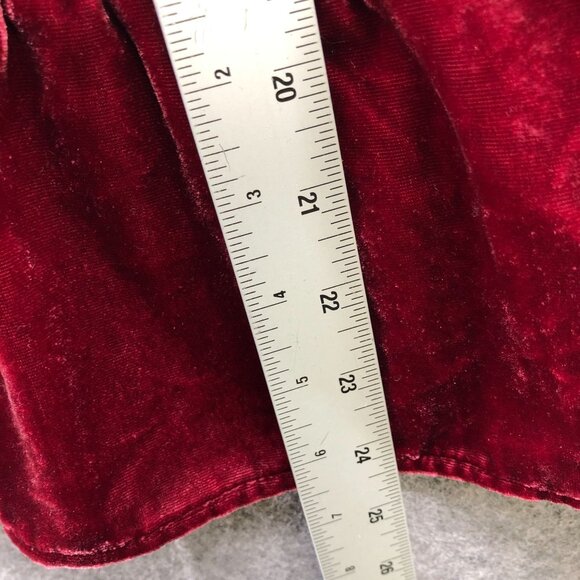 J. Crew Velvet Peplum Top Womens 10 Wine Red Sleeveless Blouse - Picture 7 of 7